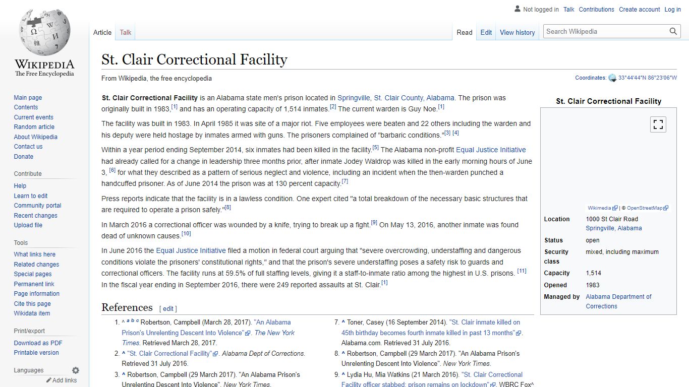 St. Clair Correctional Facility - Wikipedia